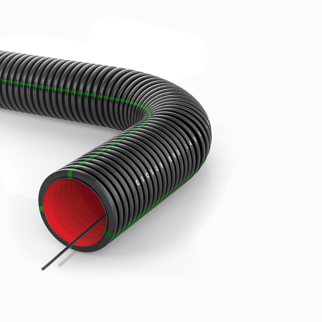 GEOSUB double structured wall pliable conduit