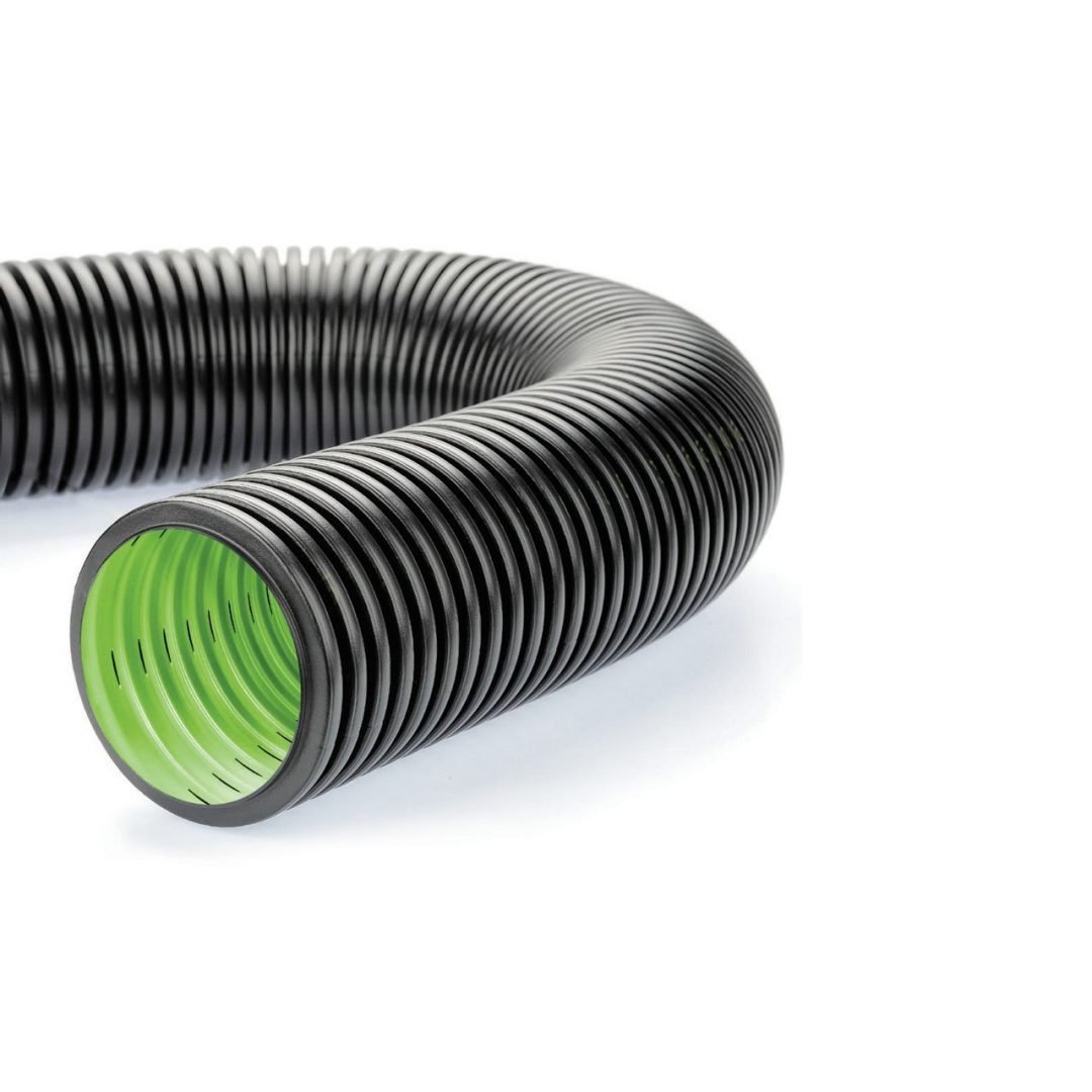 GEODRAIN double structured wall perforated pliable conduits