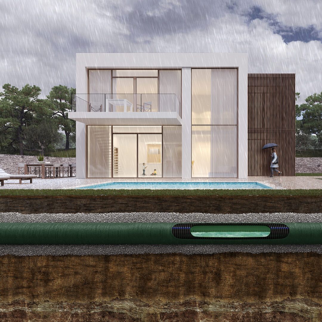 GEODRAIN PLUS Διάτρητος διαμορφώσιμος σωλήνας αποστράγγισης με γεωύφασμα